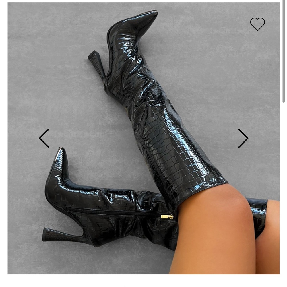 Knee high black boots
